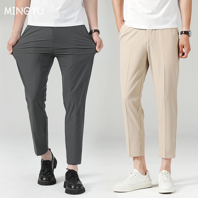 Young Men Formal Wear - New Summer Thin Suit Pants Men