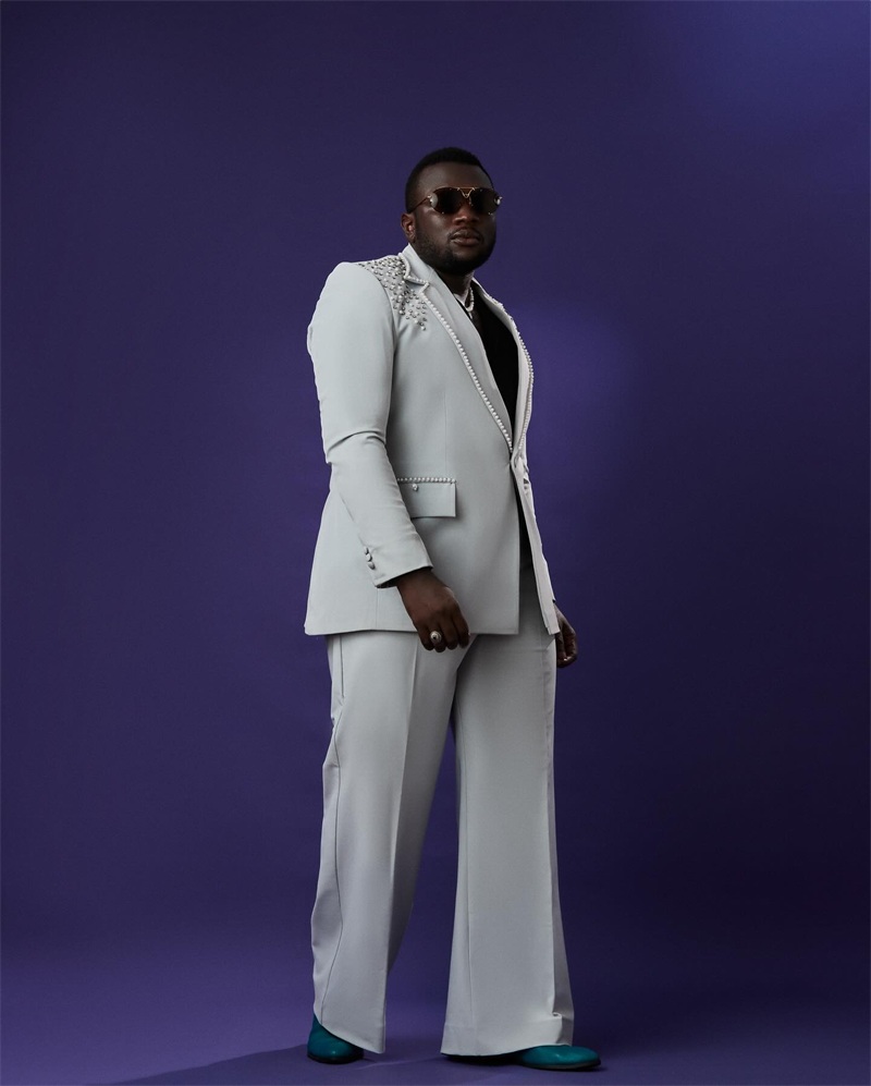 Formal Wear Jersey For Men - White Pearls Men Suit Set 2