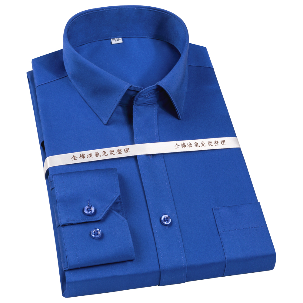 Men Formal Wear Shirts - Men's Non-Iron Mercerized Cotton Long Sleeve