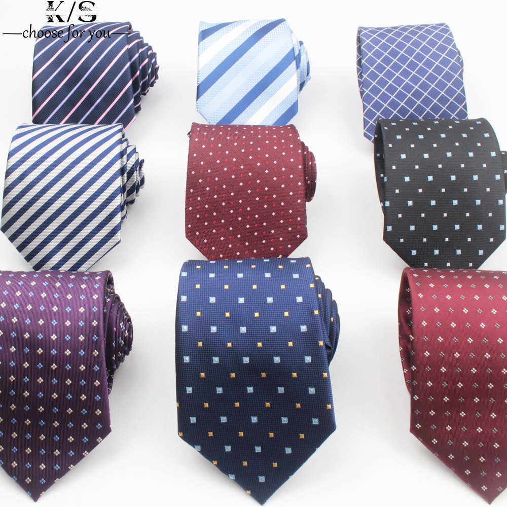 Men's Tie 8cm Stripe Dot Neckt - Men Formal Wear Shirts avaliação e preço