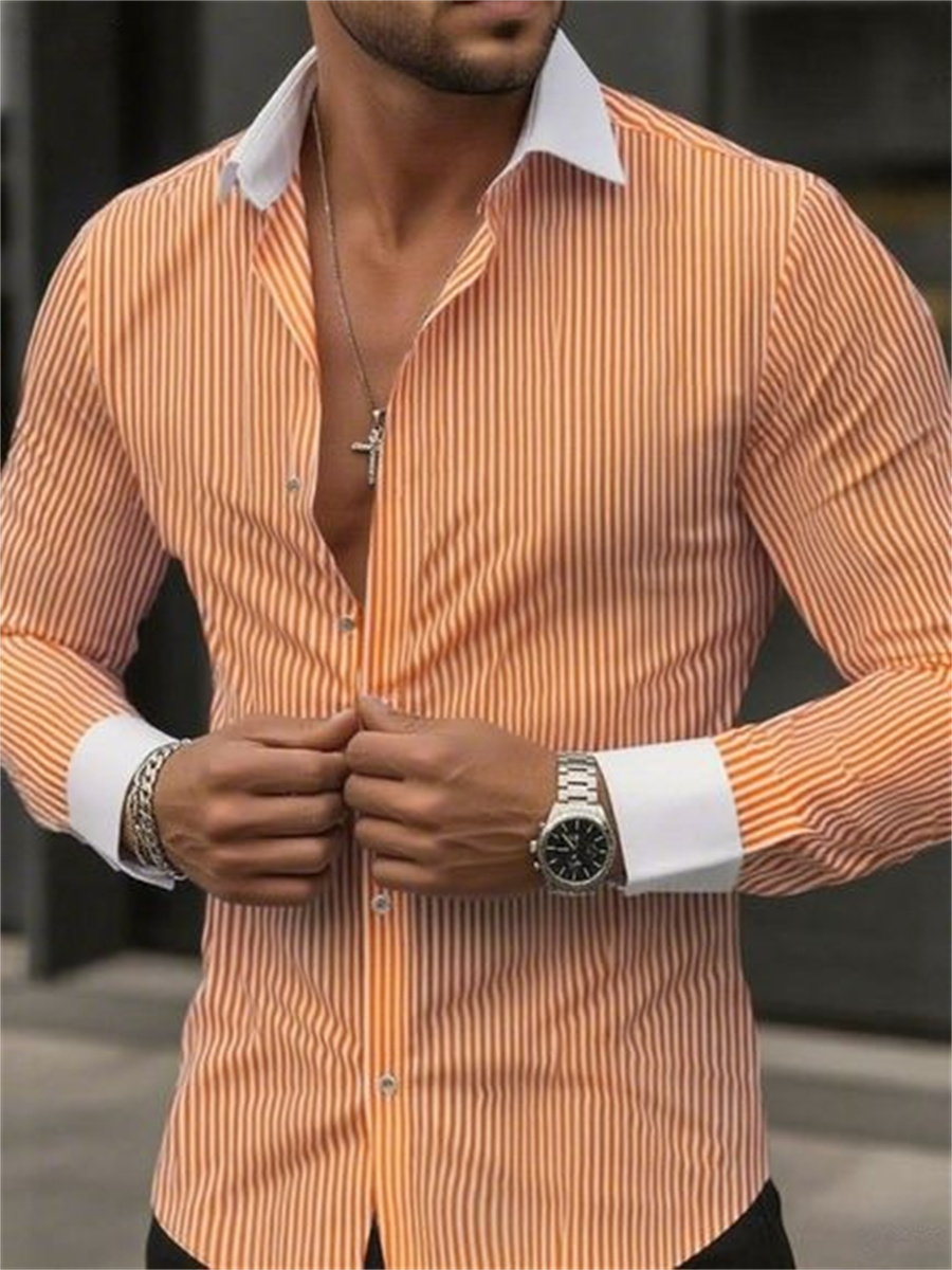 Men's slim-fit striped lapel l - Men Formal Wear Shop avaliação e preço