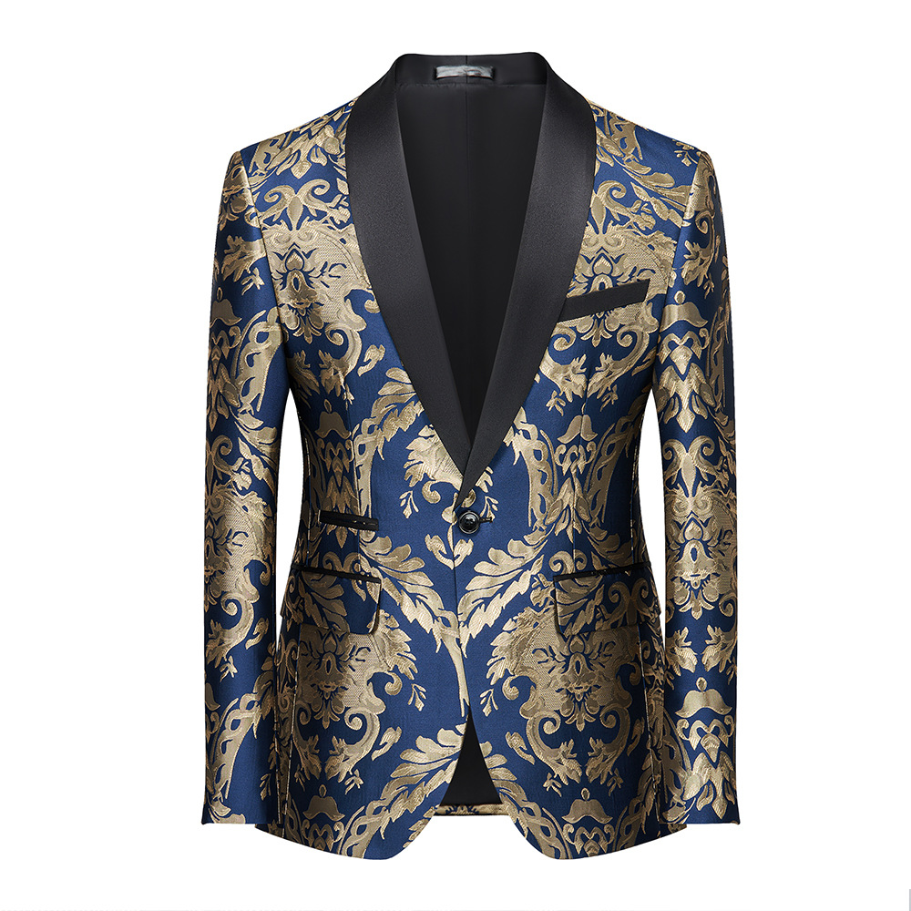 Luxurious Red & Gold Brocade T - Asian Men Formal Wear avaliação e preço