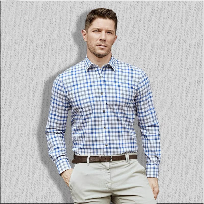 Men's long sleeve shirt pure c - Men Formal Wear Shirts avaliação e preço