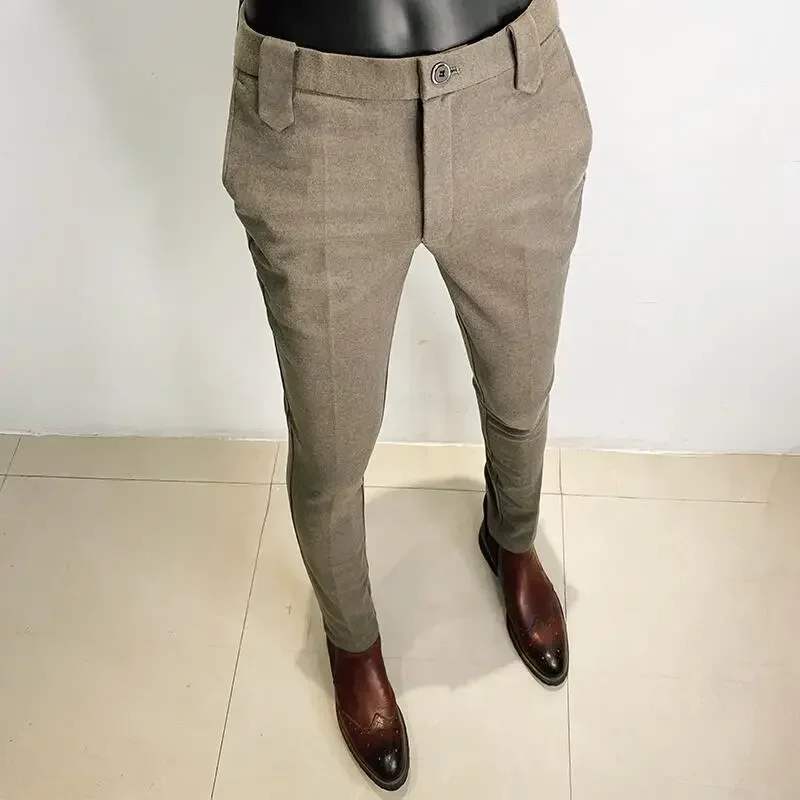 Autumn Winter Thickened Woolen - Men Formal Wear Shop avaliação e preço