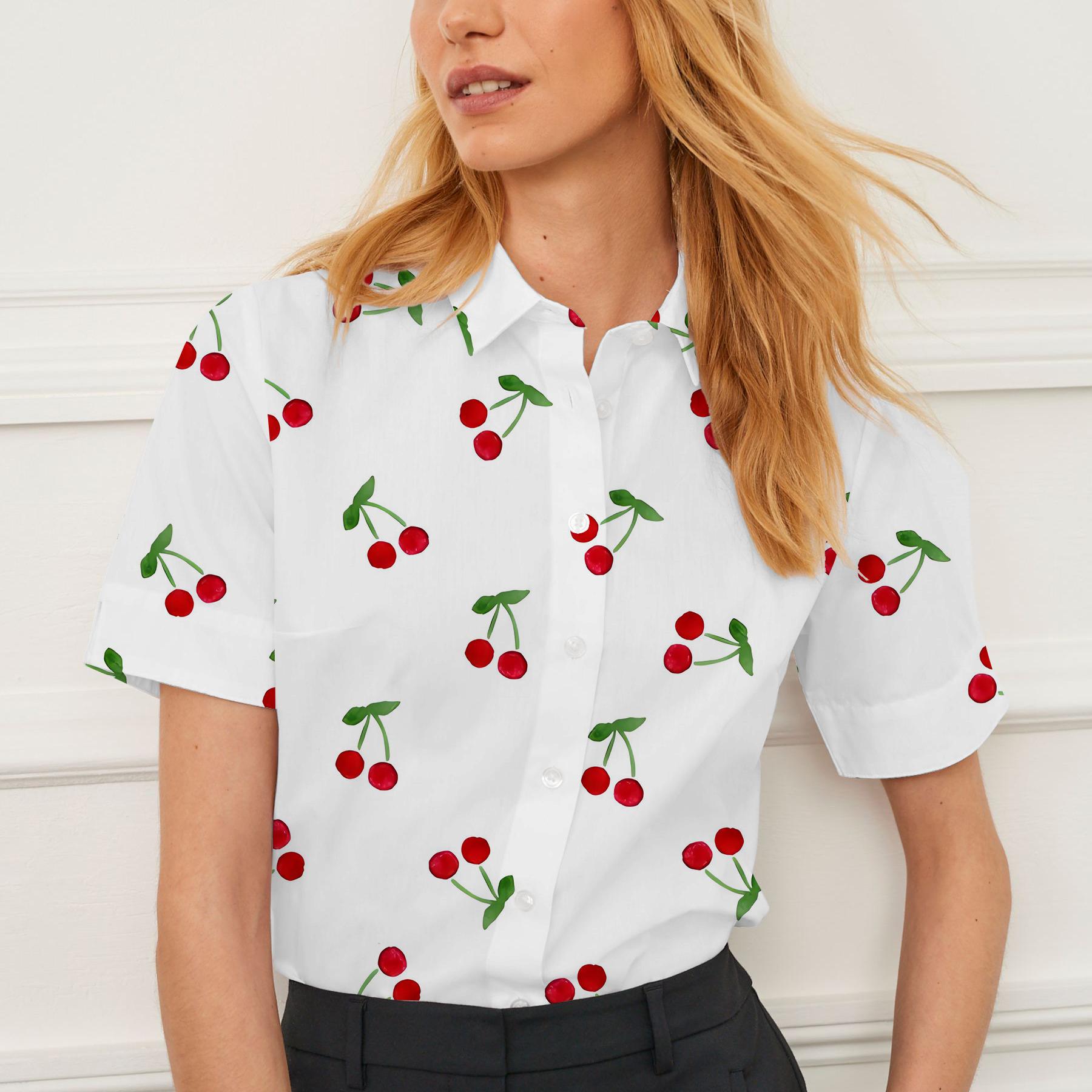 Summer women's 3D Print Shirt  - Men Formal Wear Shirts avaliação e preço