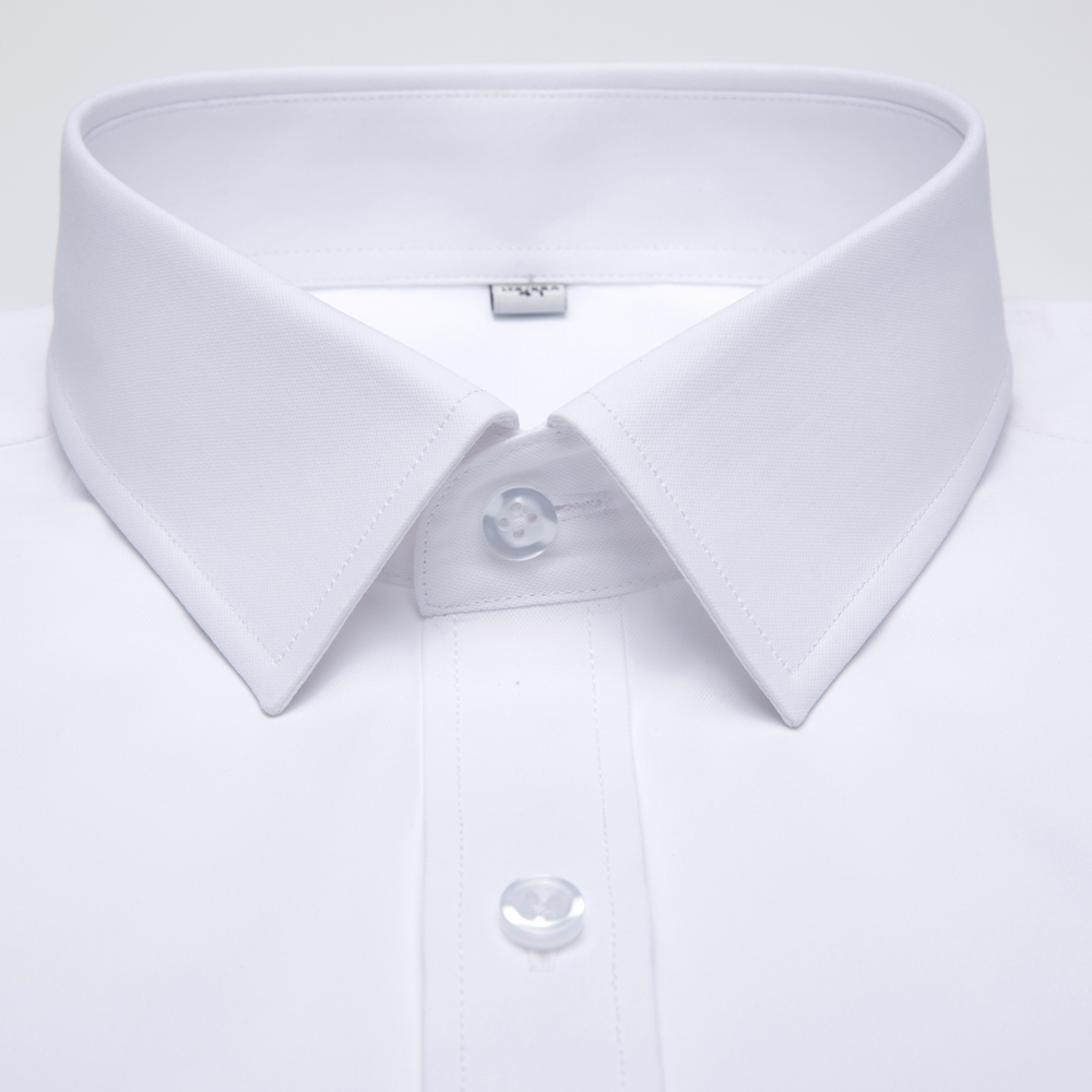 White Solid Color Men's Long S - Men Formal Wear Shirts avaliação e preço