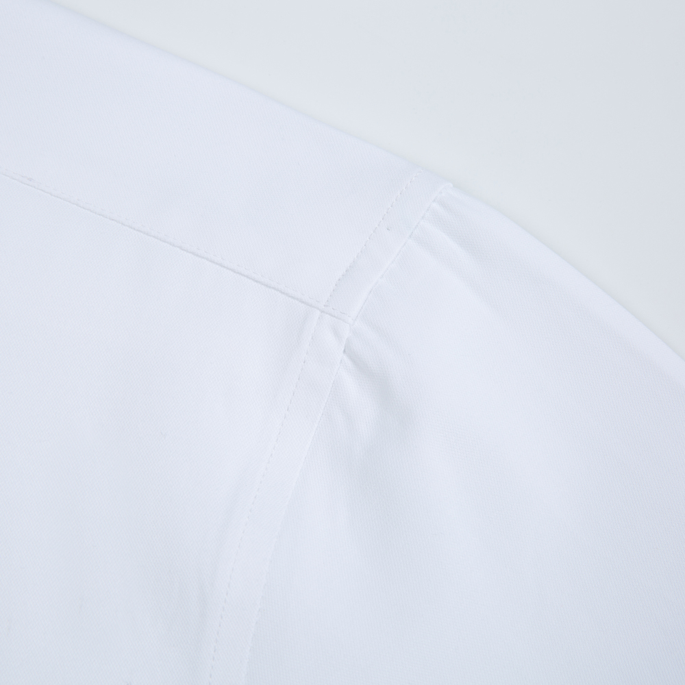 White Solid Color Men's Long S - Men Formal Wear Shirts avaliação e preço