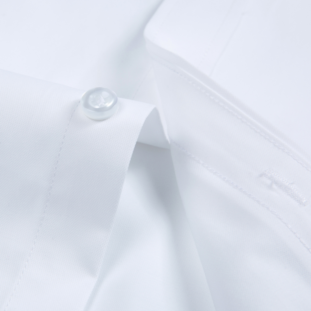 White Solid Color Men's Long S - Men Formal Wear Shirts avaliação e preço