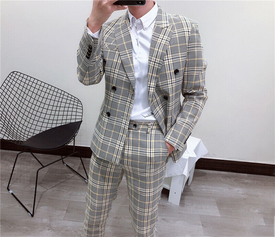 Latest New Style Smoking Plaid - Latest Men Formal Wear avaliação e preço