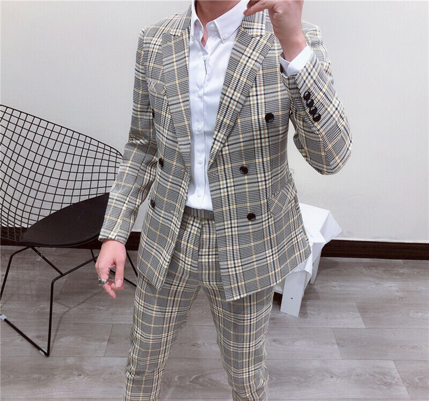 Latest New Style Smoking Plaid - Latest Men Formal Wear avaliação e preço