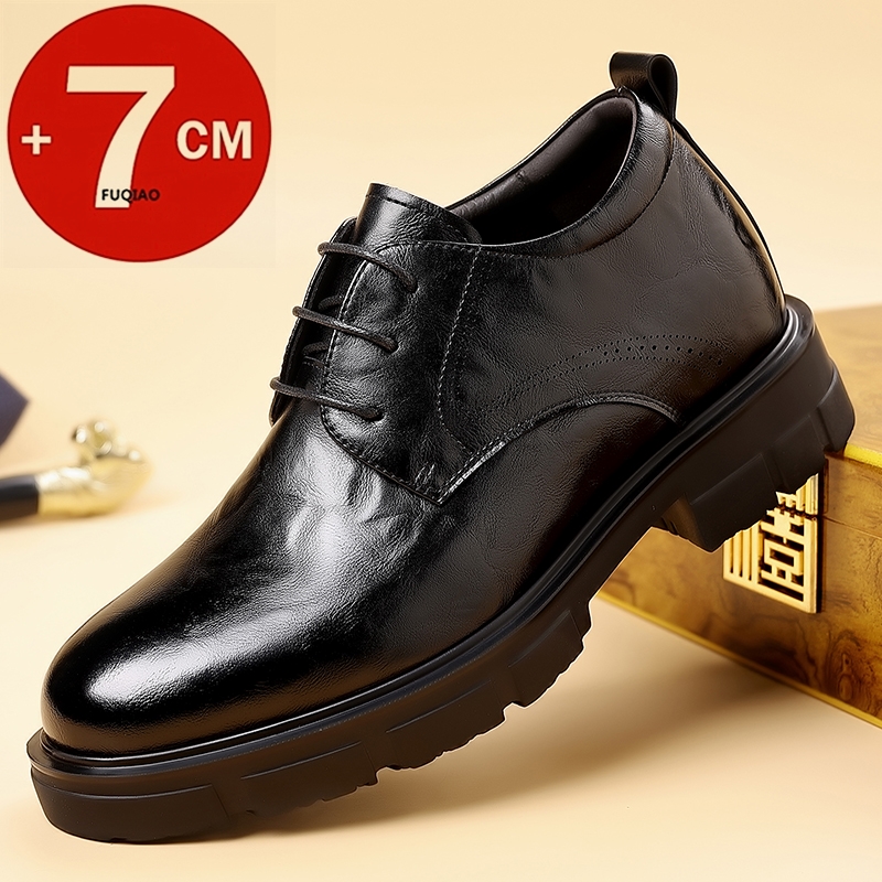Men 7CM Elevator Business Shoe - Formal Men Daily Wear Slippers avaliação e preço