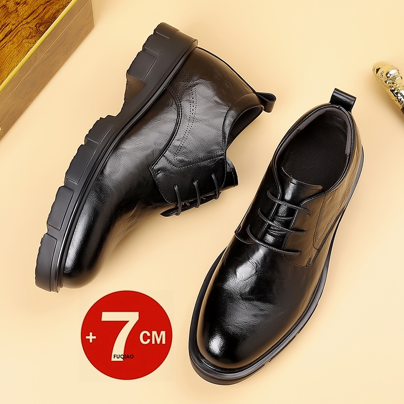 Men 7CM Elevator Business Shoe - Formal Men Daily Wear Slippers avaliação e preço
