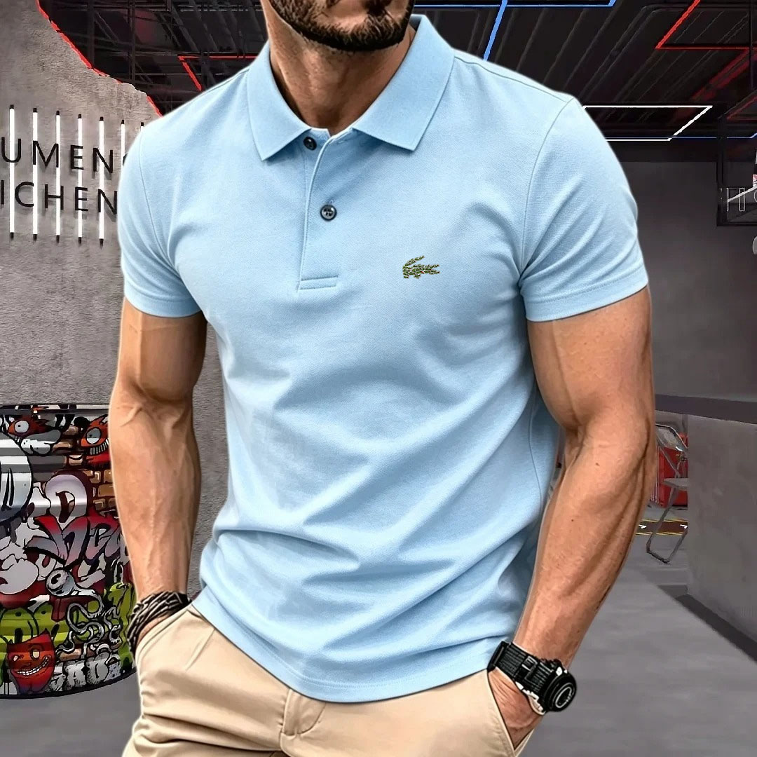 Man Short-Sleeved Polo Shirt L - Young Men Formal Wear avaliação e preço