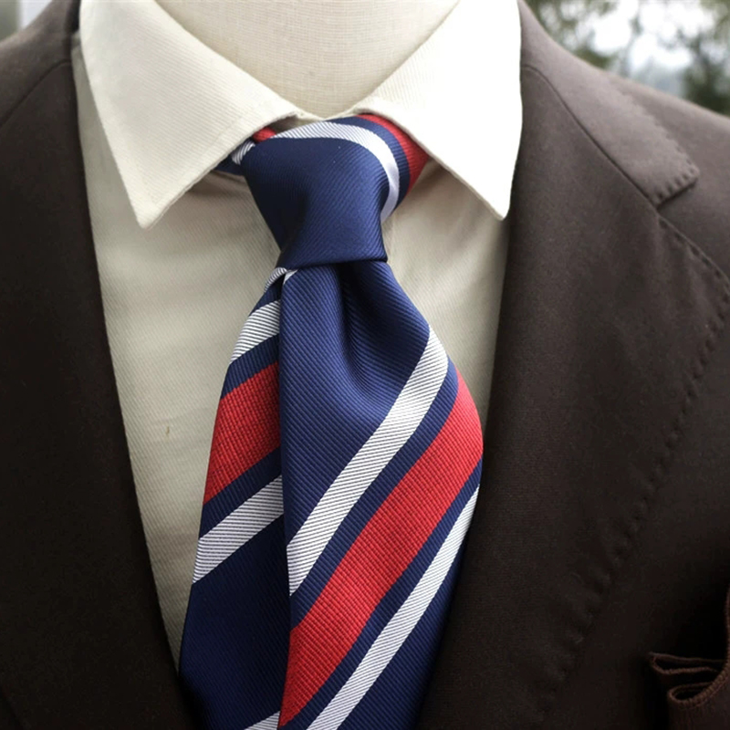 New Trendy Navy Brown Neckties - Men Formal Wear Shirts avaliação e preço
