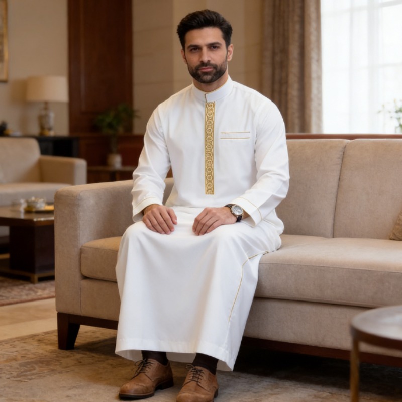 Arabic Mens Thobe Embroidered  - Men Formal Wear Shop avaliação e preço