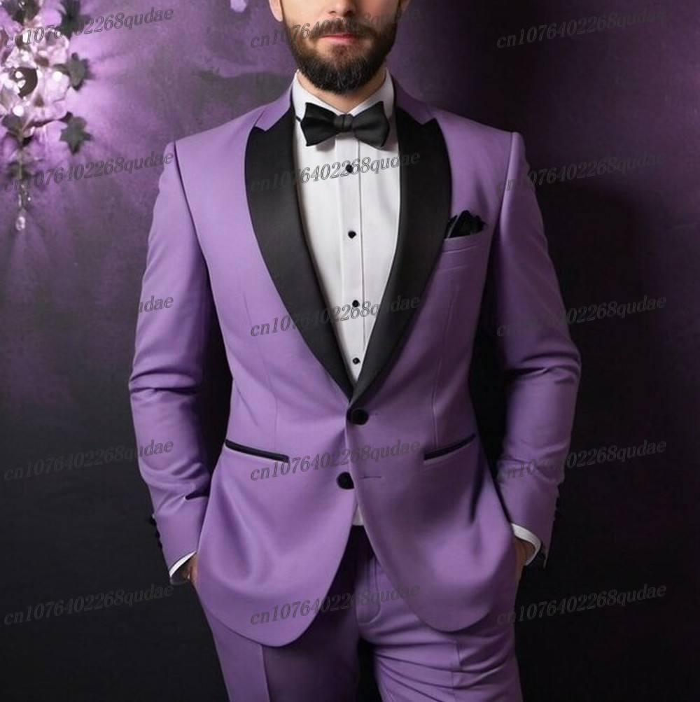 Black Collar Light Purple Form - Formal Wear Jersey For Men avaliação e preço