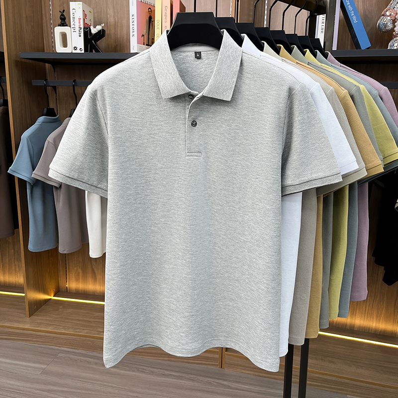 Men's 100% Cotton Polo Shirt - - Young Men Formal Wear avaliação e preço