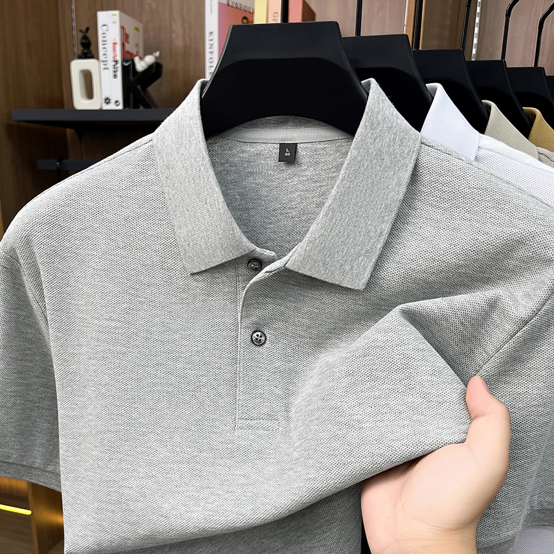 Men's 100% Cotton Polo Shirt - - Young Men Formal Wear avaliação e preço