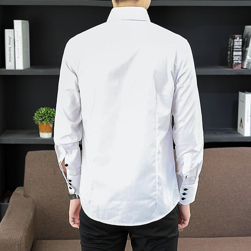 Spring Autumn Men's Executive  - Men Formal Wear Shirts avaliação e preço
