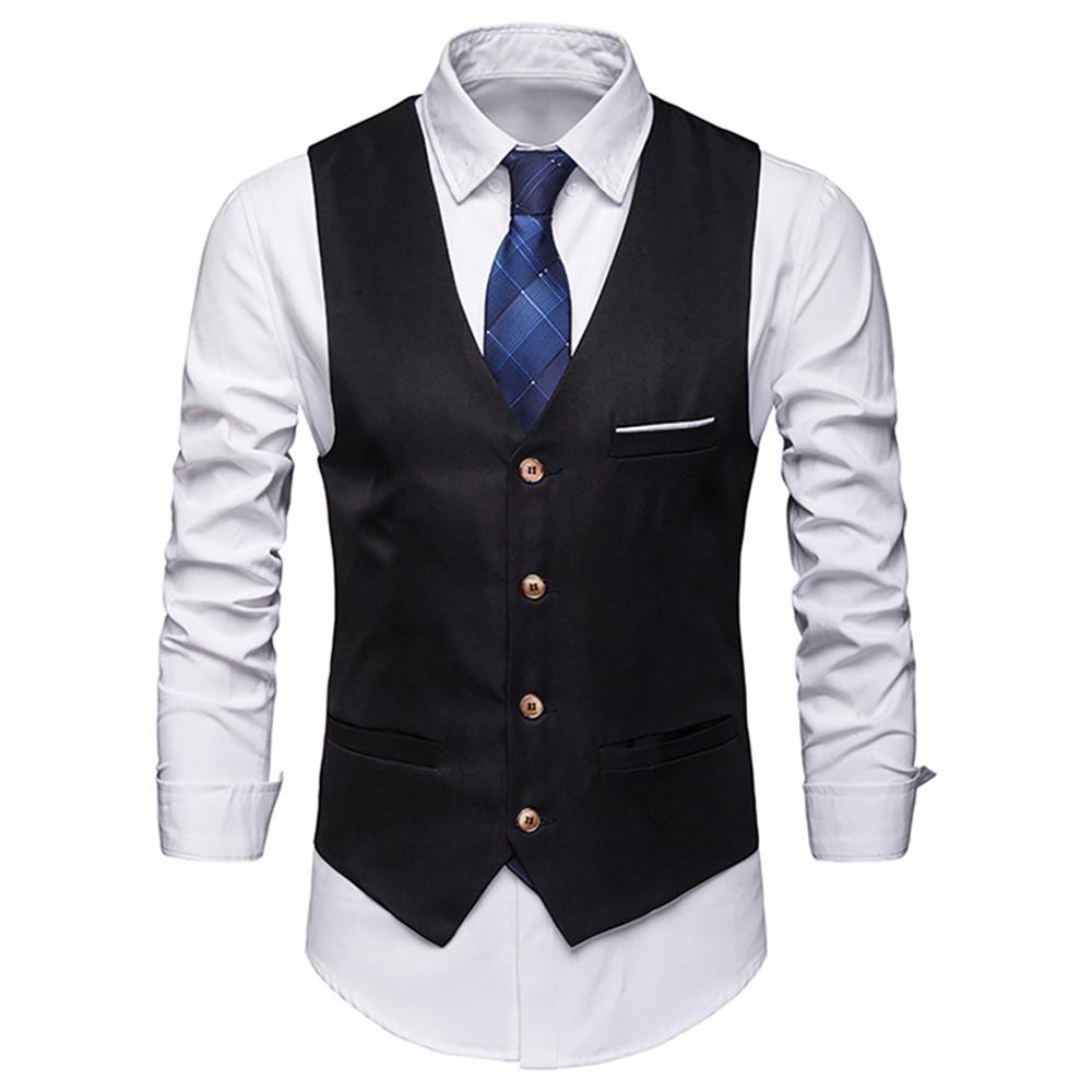 Dress Vests For Men Slim Fits  - Formal Vest Waistcoat avaliação e preço