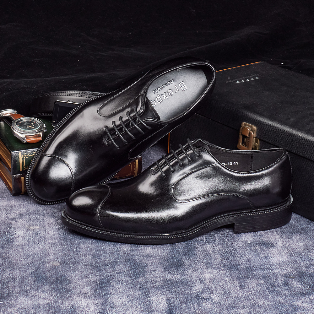 Men's Genuine Cow Leather Oxfo - Young Men Formal Wear avaliação e preço