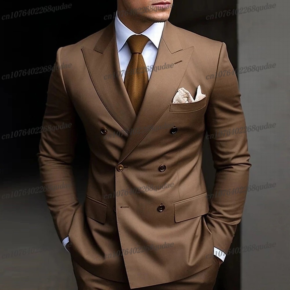 Brown Formal Occasion Men Suit - Formal Wear Jersey For Men avaliação e preço