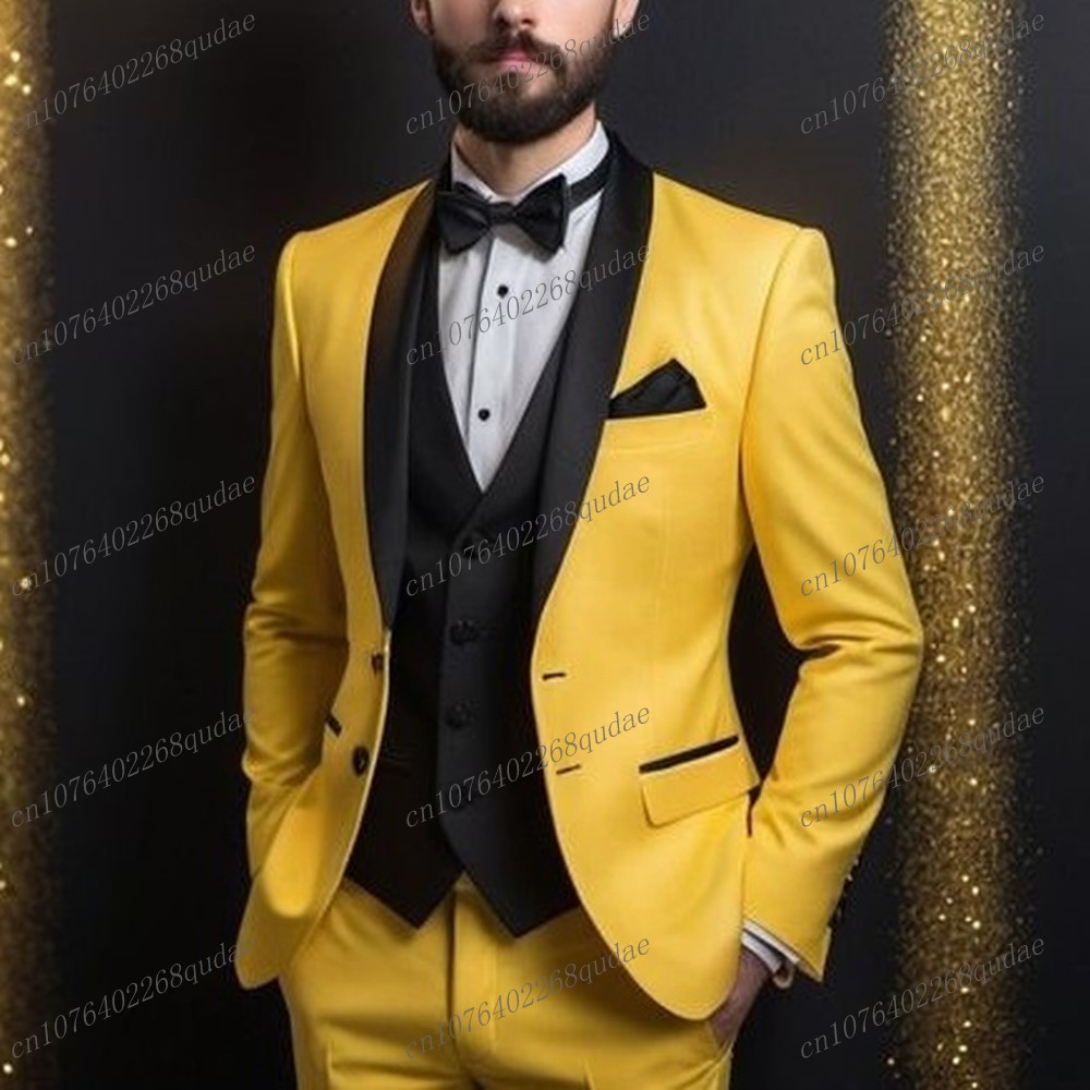 New Yellow And Black Formal Me - Formal Wear For Men Yellow avaliação e preço