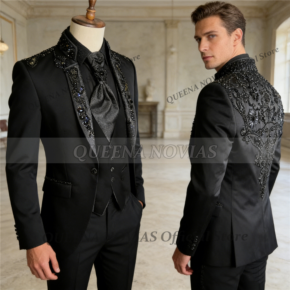 Male Fashion Groom Wedding Sui - Formal Wear Jersey For Men avaliação e preço