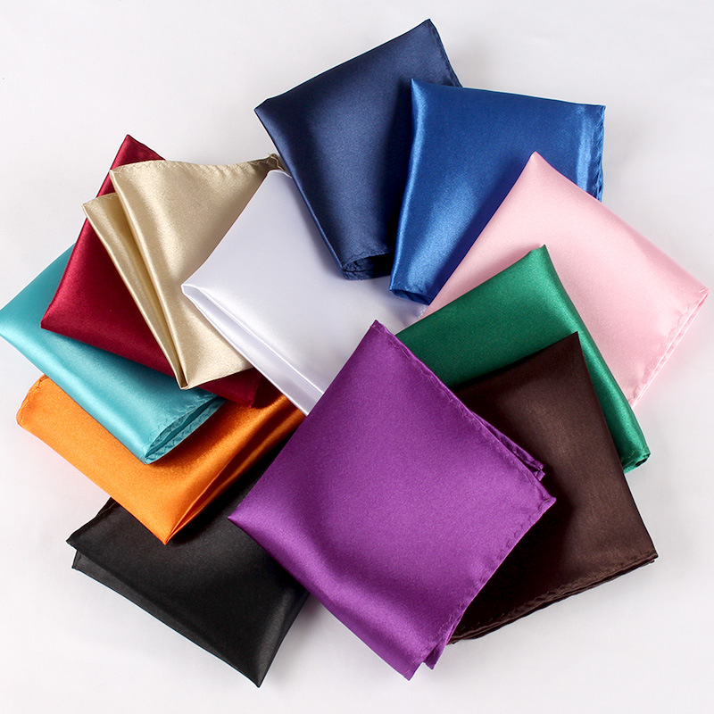 22CM Solid Color Pocket Squre  - Young Men Formal Wear avaliação e preço