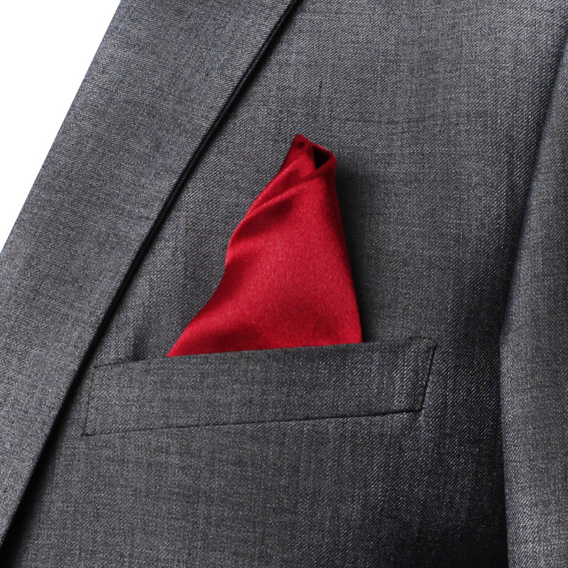 22CM Solid Color Pocket Squre  - Young Men Formal Wear avaliação e preço