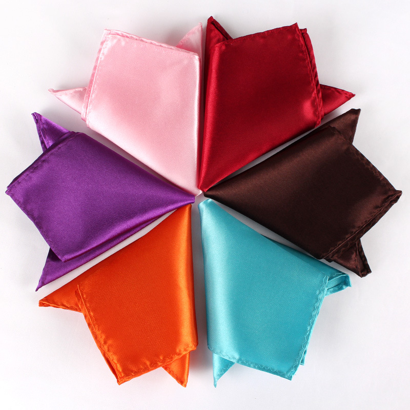 22CM Solid Color Pocket Squre  - Young Men Formal Wear avaliação e preço
